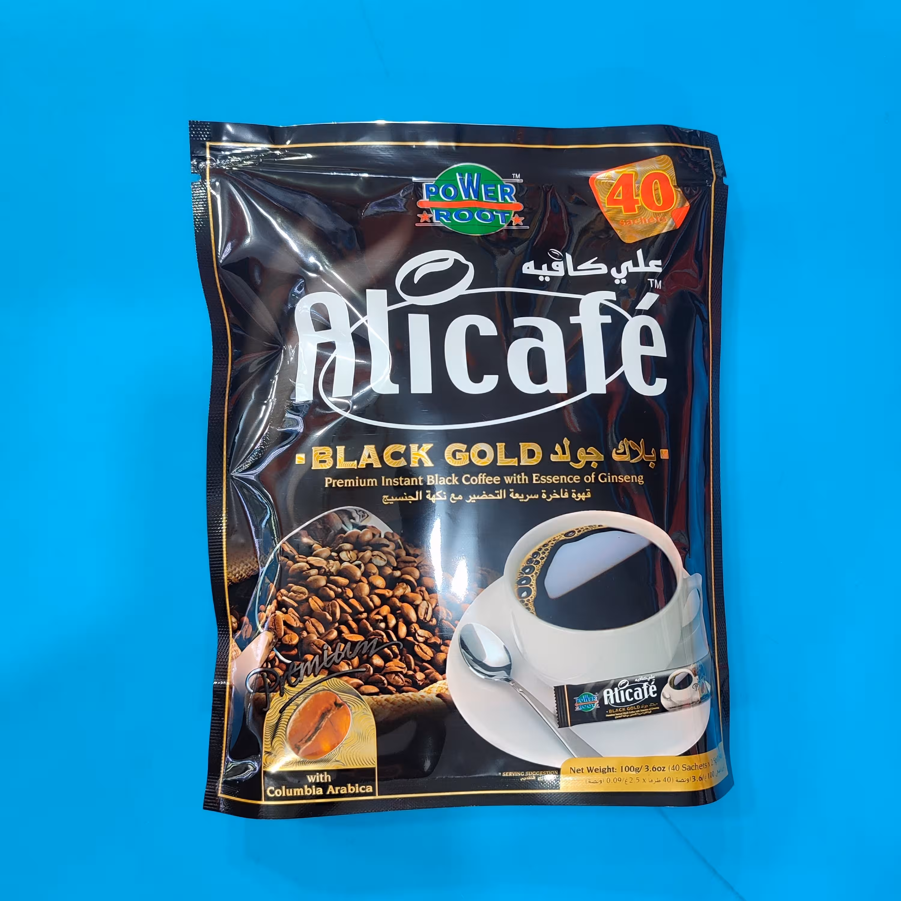 علی کافه مدل BLACK Gold اصل مالزی 40 عددی