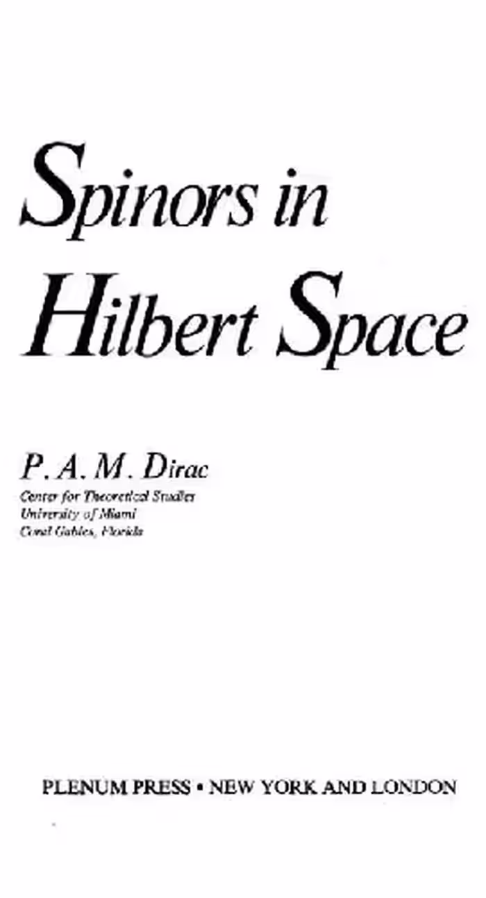 خرید و دانلود نسخه کامل کتاب Spinors in Hilbert space