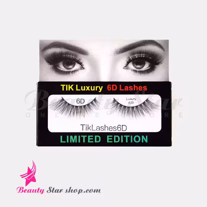 مژه مصنوعی شش بعدی مو طبیعی تیک مدل A35