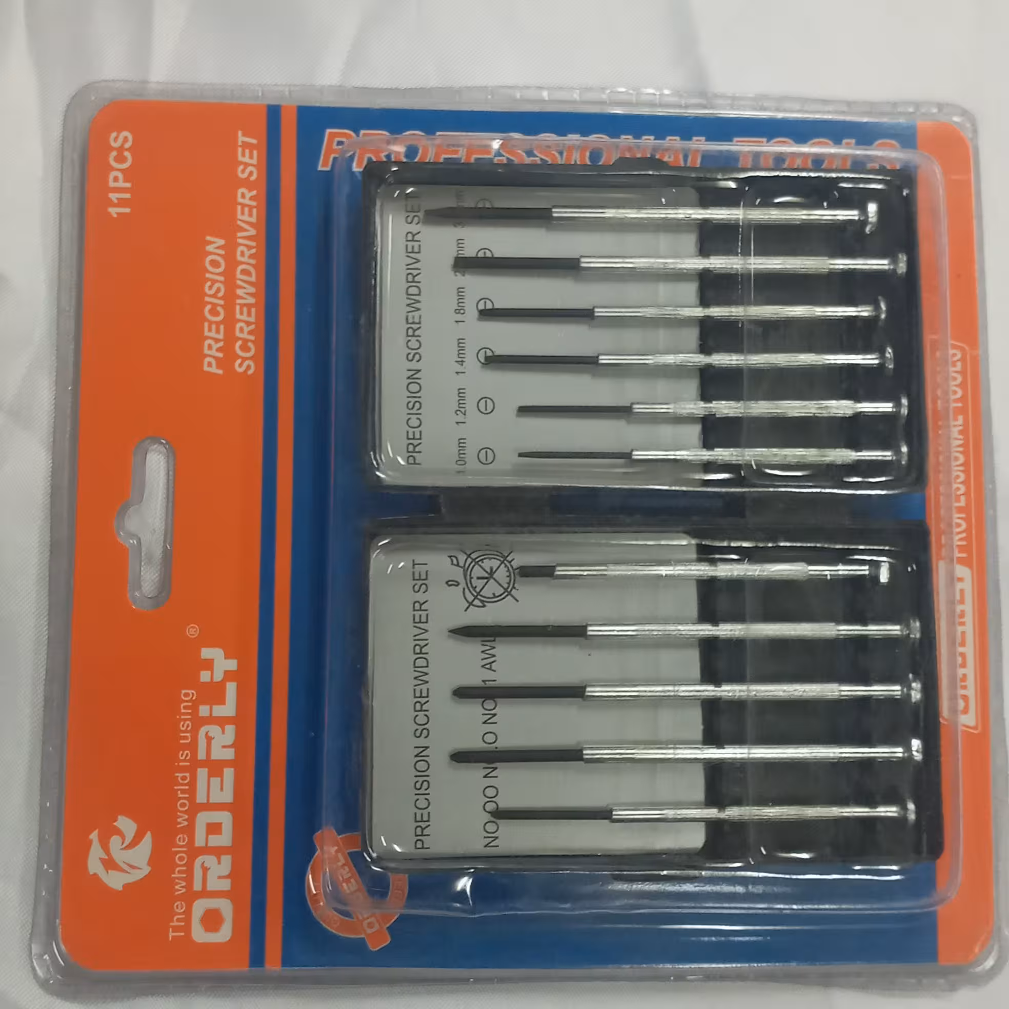 پیچ گوشتی ساعتی ریز بسته 11 عددی برند orderly