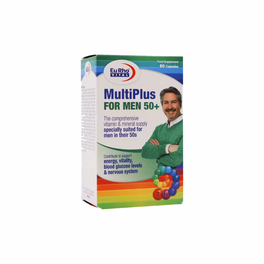 کپسول مولتی پلاس آقایان بالای 50 سال یوروویتال 60 عدد