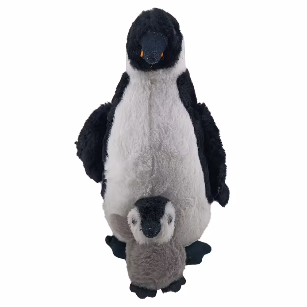 عروسک پولیشی پنگوئن با بچه 30 سانتی