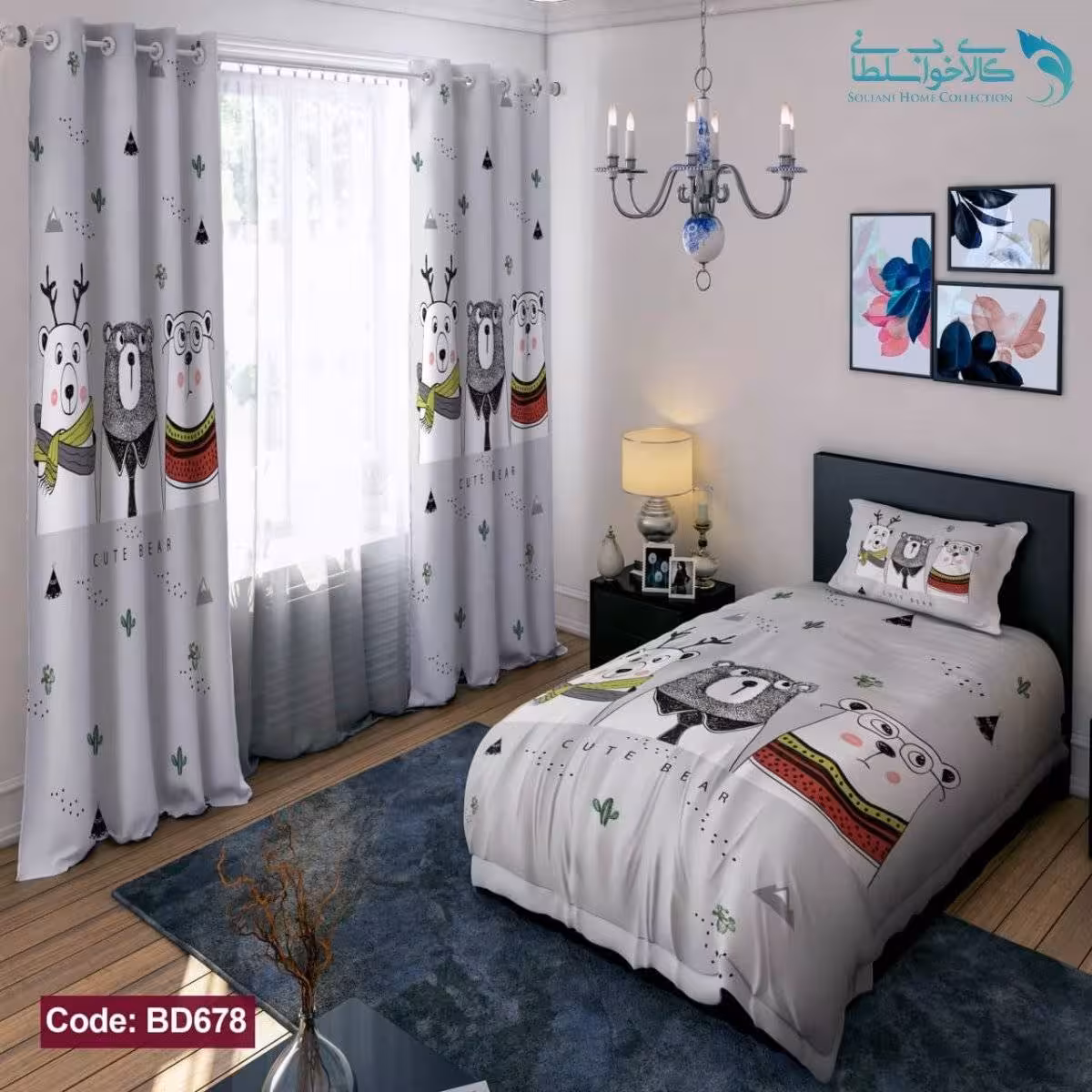 روتختی طرح حیوانات یکنفره کد BD678