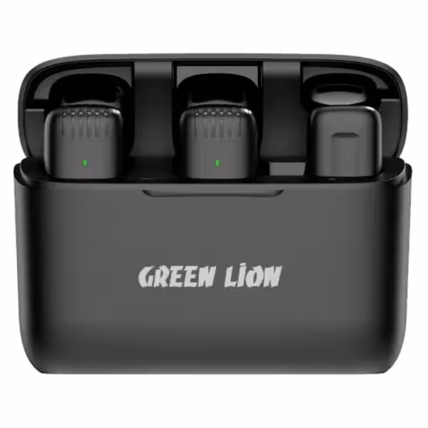 میکروفون بی سیم Type C گرین لاین Green Lion 2 in 1 Wireless Microphone دارای 2 فرستنده