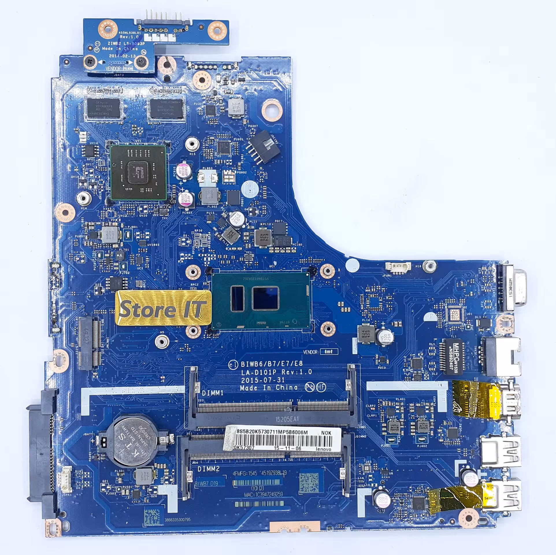 مادربرد لپ تاپ لنوو IdeaPad B51-80 (La-D101p) I7-6 باگرافیک 2GB - فروشگاه اینترنتی استور آی تی