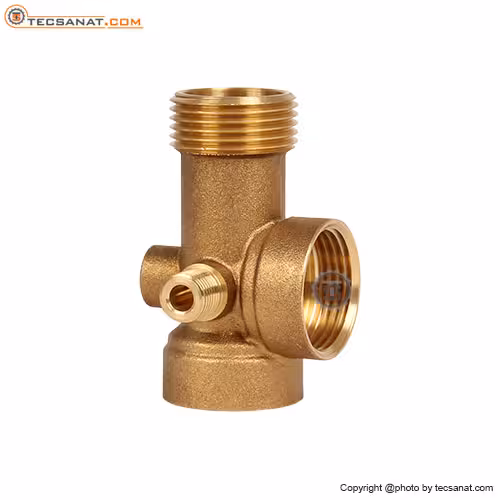 پنج راهه برنجی 8 سانتیمتر پمپ آب