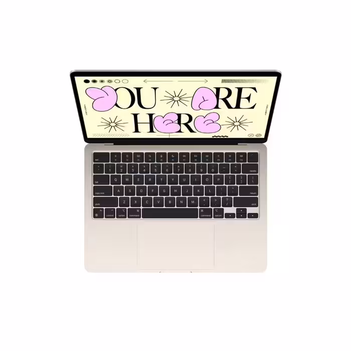 لپ تاپ اپل 13.6 اینچی مدل Apple MacBook Air 2022 Starlight MLY13 پردازنده M2 رم 8GB حافظه 256GB SSD