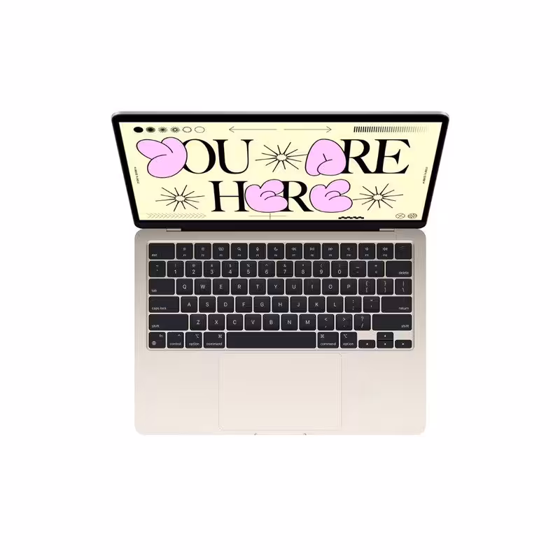 لپ تاپ اپل 13.6 اینچی مدل Apple MacBook Air 2022 Starlight MLY13 پردازنده M2 رم 8GB حافظه 256GB SSD