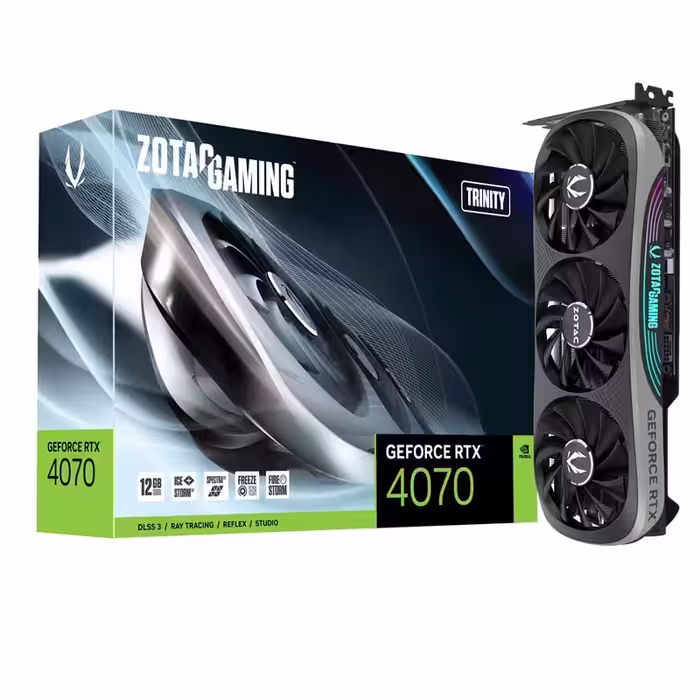 کارت گرافیک مخصوص بازی زوتک مدل GeForce RTX 4070 Trinity با ظرفیت 12 گیگابایت