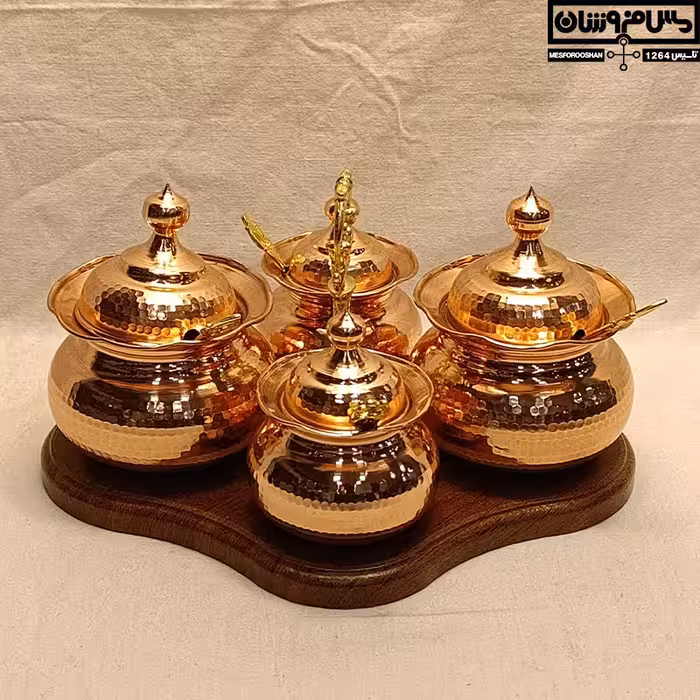 جا ادویه مسی 4تایی مدل 4پر