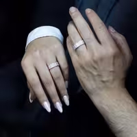حلقه ست ازدواج نقره کد 00096