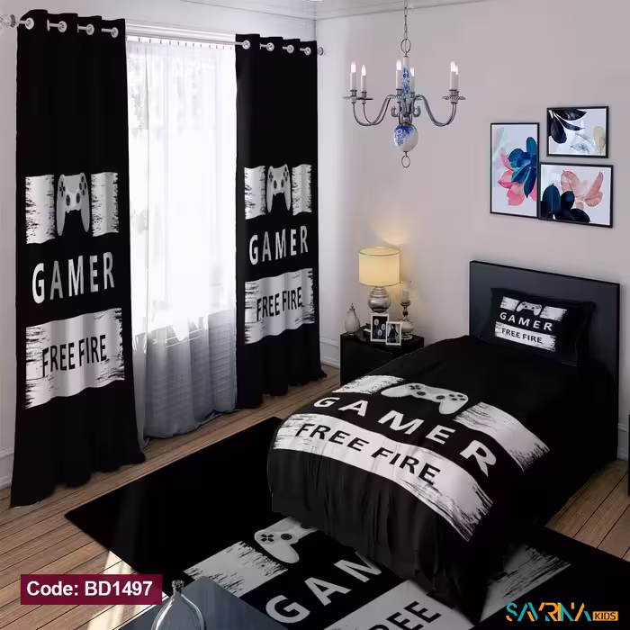 ست اتاق خواب پسرانه طرح گیم کد BD1497