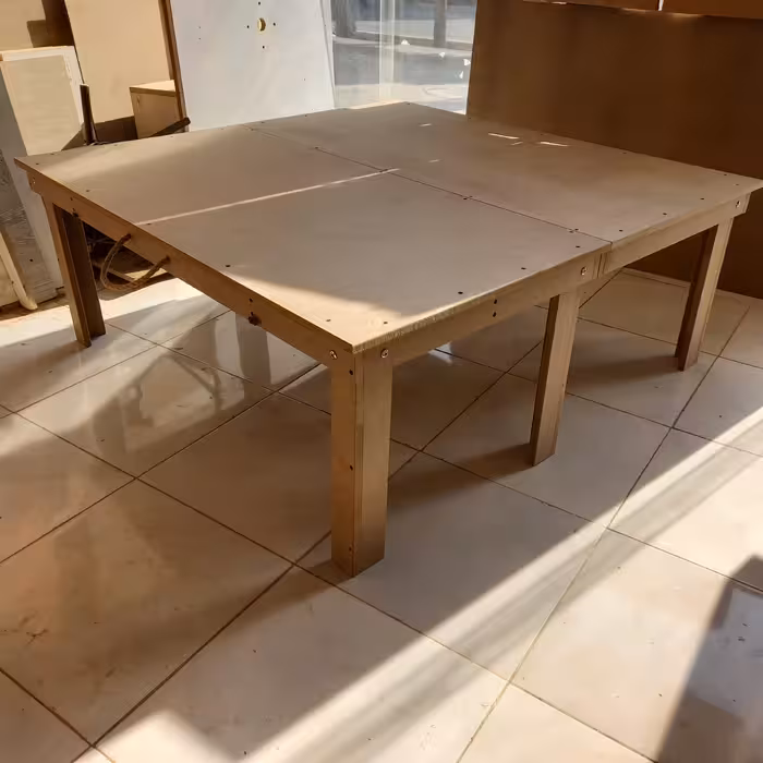 کرسی تاشو مدل M120120461 (ارسال رایگان)  MDF خام سایز  120  در  120 سانتی متر   و  ارتفاع 46 سانتی متر