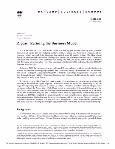 خرید و دانلود نسخه کامل کتاب Zipcar : refining the business model