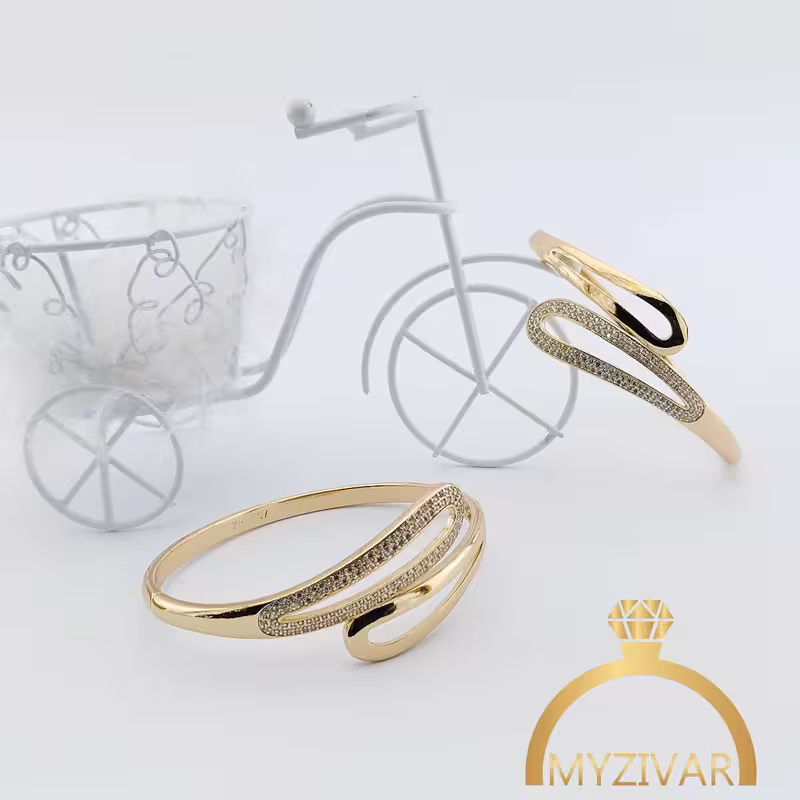 دستبند النگویی طرح طلا مارک ژوپینگ | 6122