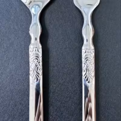 سرویس قاشق و چنگال نقره ای 24 نفره 128 پارچه جی وان مدل گراسو سلطنت