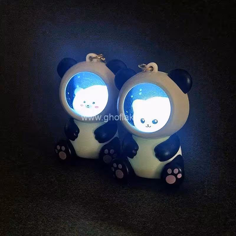 سرکلیدی خرس فضا نورد چراغ دار