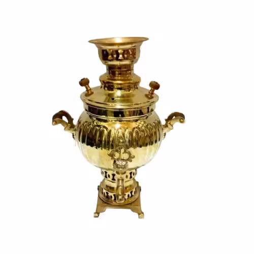 سماور ذغالی برنجی 2 لیتری