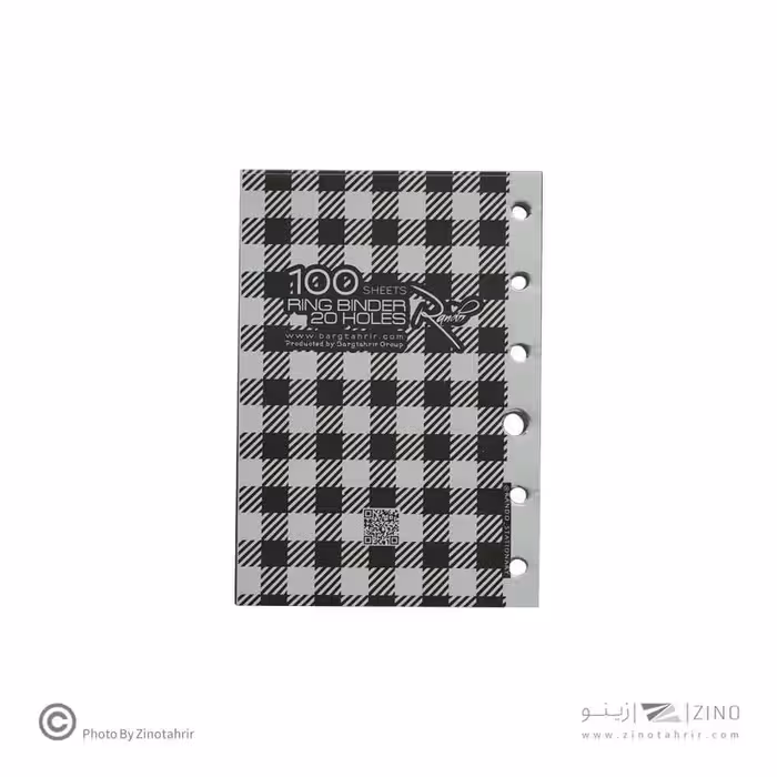 یدک دفتر کلاسوری20حلقه 100برگ خطدار برگ سری راندو