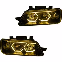 خرید چراغ جلو اسپرت پژو 405 SLX مدرن مدل 3D-Hexa انبه ای داخل مشکی بدون موتور دو عددی | اتوموبی