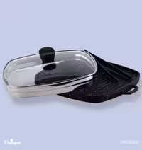 تابه گریل چدن مربع بزرگ بدون چوب یونیک کد UN-6009