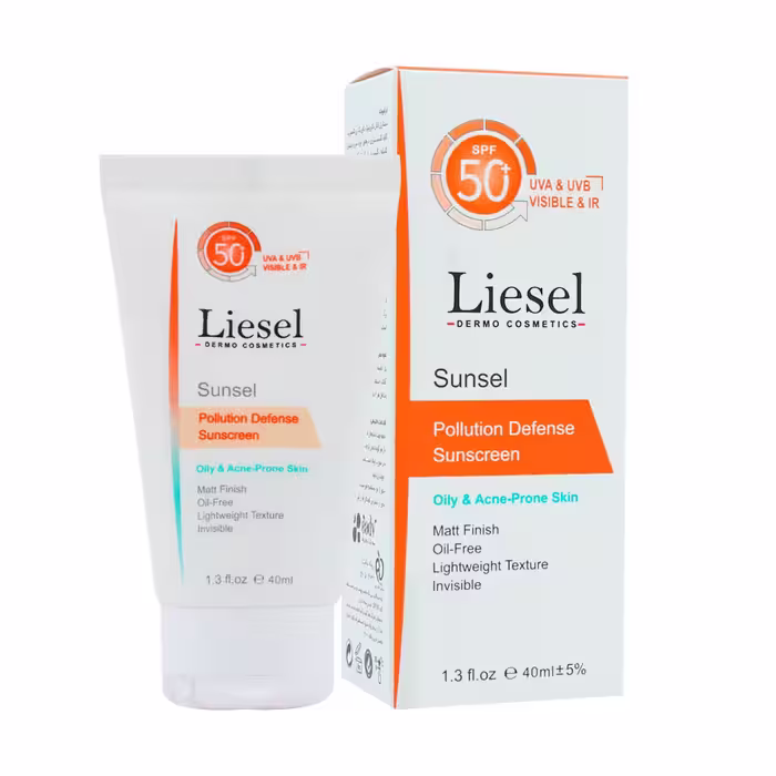 ضدآفتاب سانسل لایسل SPF50 مناسب پوست چرب 40 میلی‌لیتر | Liesel Sunsel Oily Skin Sunscreen Cream SPF50