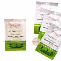 ماسک ورقه ای بامبو باگلاب وشیرHudaBeauty