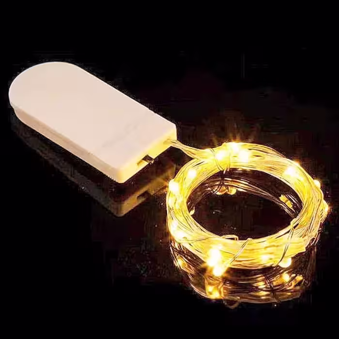 ریسه میکرو LED مفتولی 3 متر نوع باتری سکه ای
