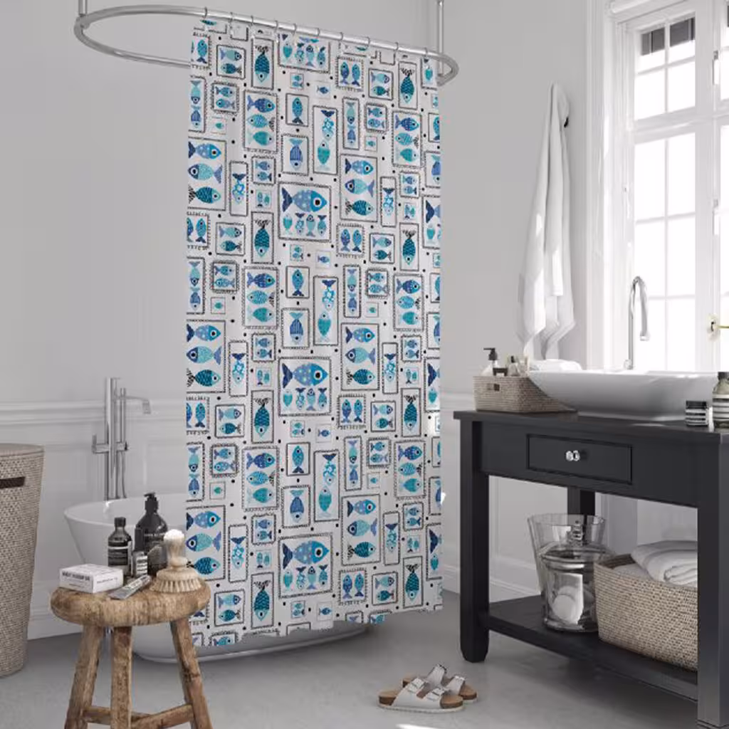 پرده حمام دلفین مدل jack-7812 سایز 180×200 سانتی متر