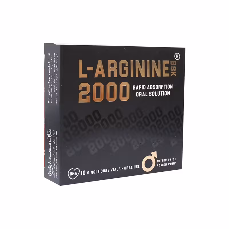 ویال خوراکی ال آرژنین بی اس کی 2000 میلی گرم 10 عدد | BSK L Arginine 2000 mg Vials