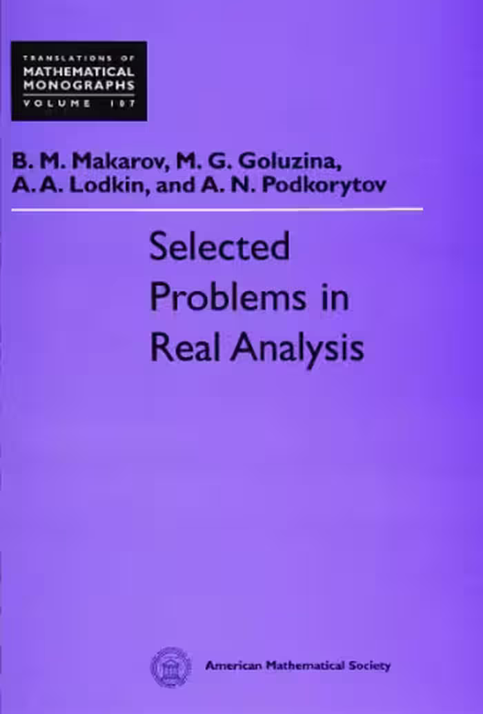 خرید و دانلود نسخه کامل کتاب Selected Problems in Real Analysis