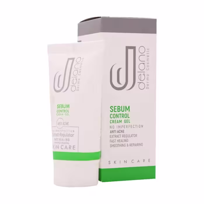 کرم ژل مرطوب کننده پوست چرب ( کنترل کننده چربی) دلانو 50 میلی لیتر Delano Sebum Control Cream Gel 50 Ml