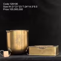 سطل و جادستمال برنجی 129106