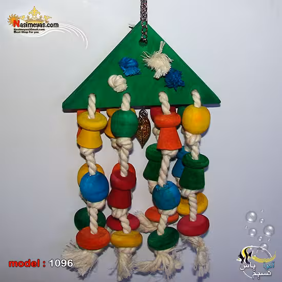 اسباب بازی پرنده چوبی آویز کد 1096