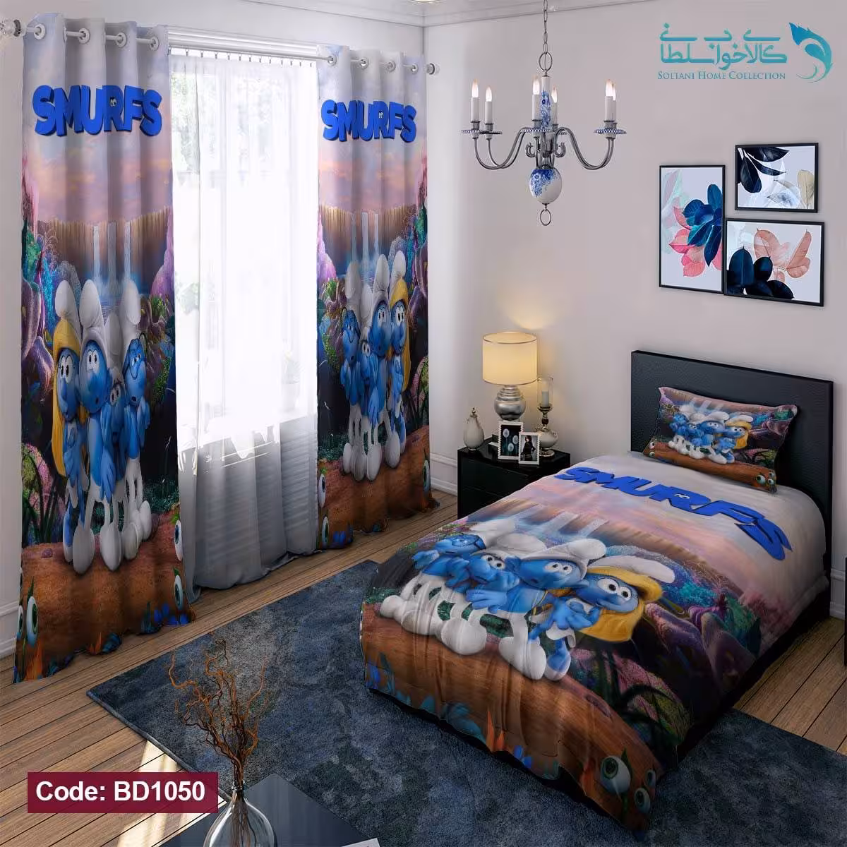 روتختی طرح اسمورف ها یکنفره کد BD1050