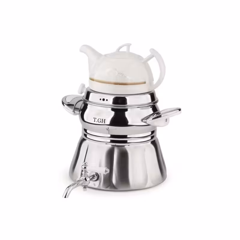 کتری قوری ویونا تی جی اچ 5 لیتری شیردار کف چدن مدل 8865