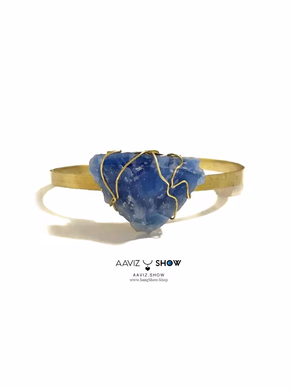 دستبند کوارتز آبی راف و انحصاری نمونه اصل و معدنی D047