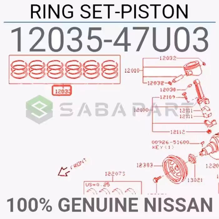 رینگ پیستون نیسان ماکسیما – محصول اصلی