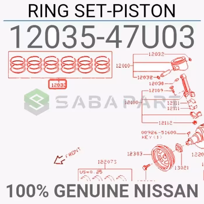 رینگ پیستون نیسان ماکسیما – محصول اصلی