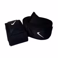 زانوبند بدنسازی مدل پارچه ای لبه چرمی بسته دو عددی