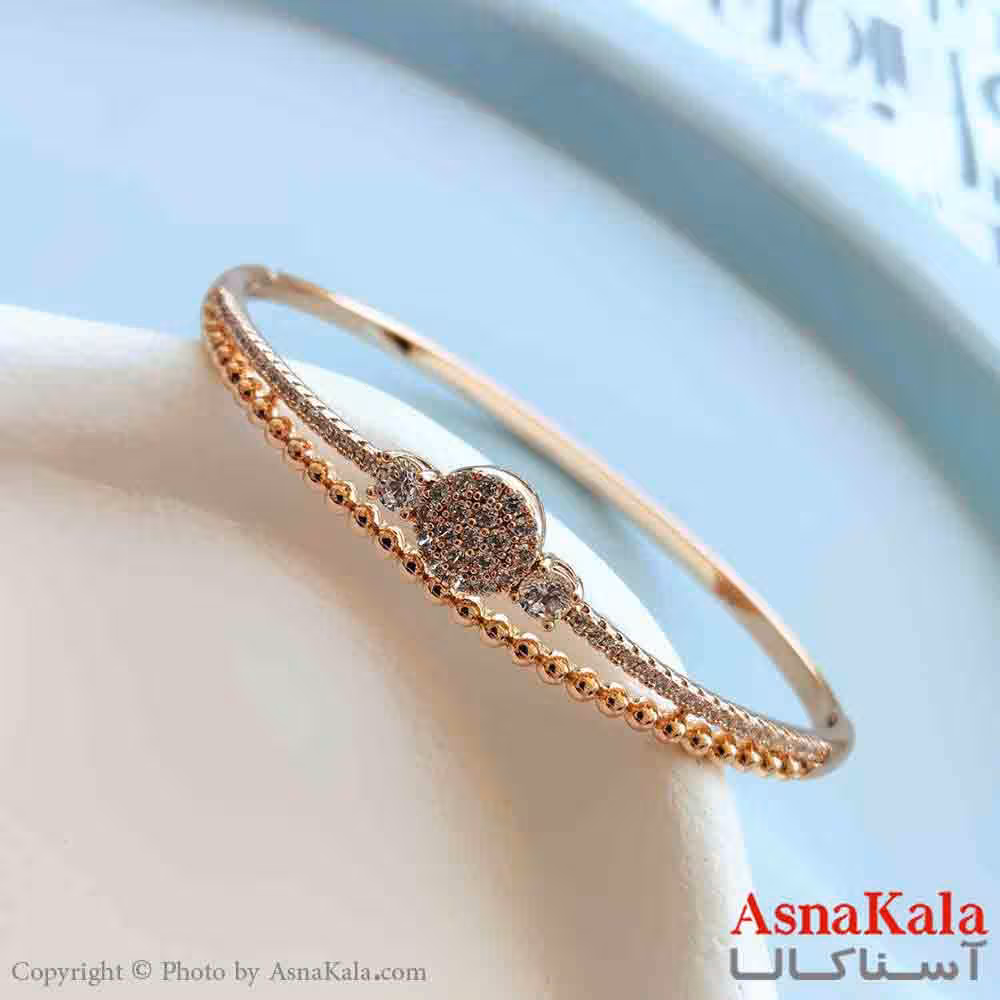 بنگل مینیمال دخترانه ژوپینگ مدل دولاین فول نگین  کد DSB18850W