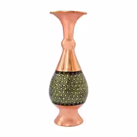 گلدان مسی خاتم کاری