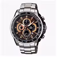 CASIO Edifice 5177 EF-560 ژاپن صفحه نسکافه ای ادیفایس 5 موتوره کرنوگراف با تقویم روزشمار *** فول استیل *** موتور قدرتمند ژاپن *** کیفیت  AAA