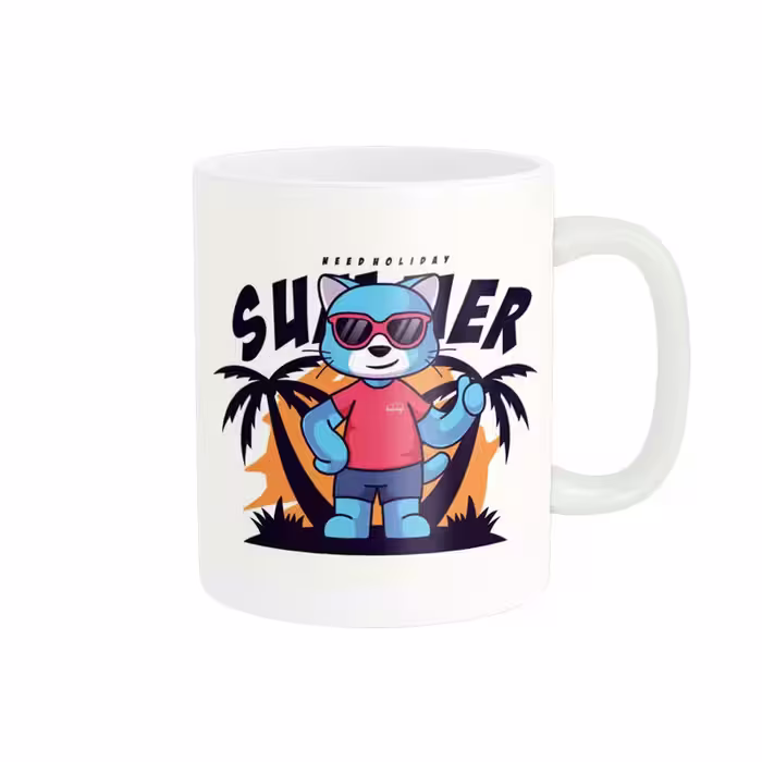 خرید ماگ-لیوان   تابستان و گربه کد DKC128