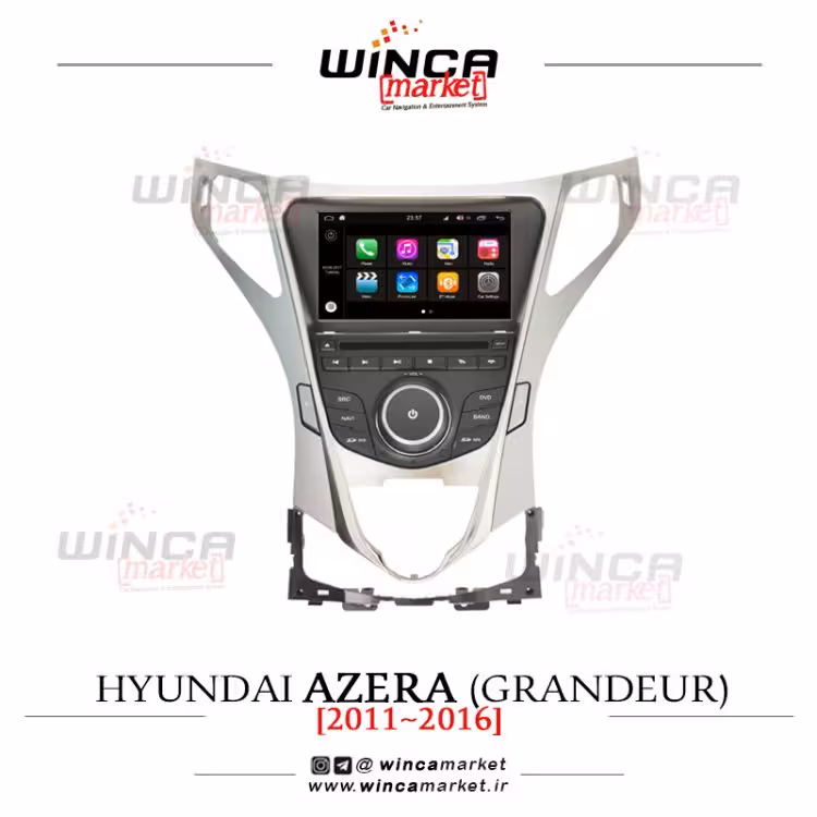 مانیتور فابریک اندروید هیوندای آزرا گرنجور (2011 تا 2016) ولوم دار