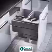 سطل چند منظوره توکار متصل به بدنه هایلو کد 361961 مدل یوروکارگو اس سی جهت یونیت عرض 600mm فانتونی Q260