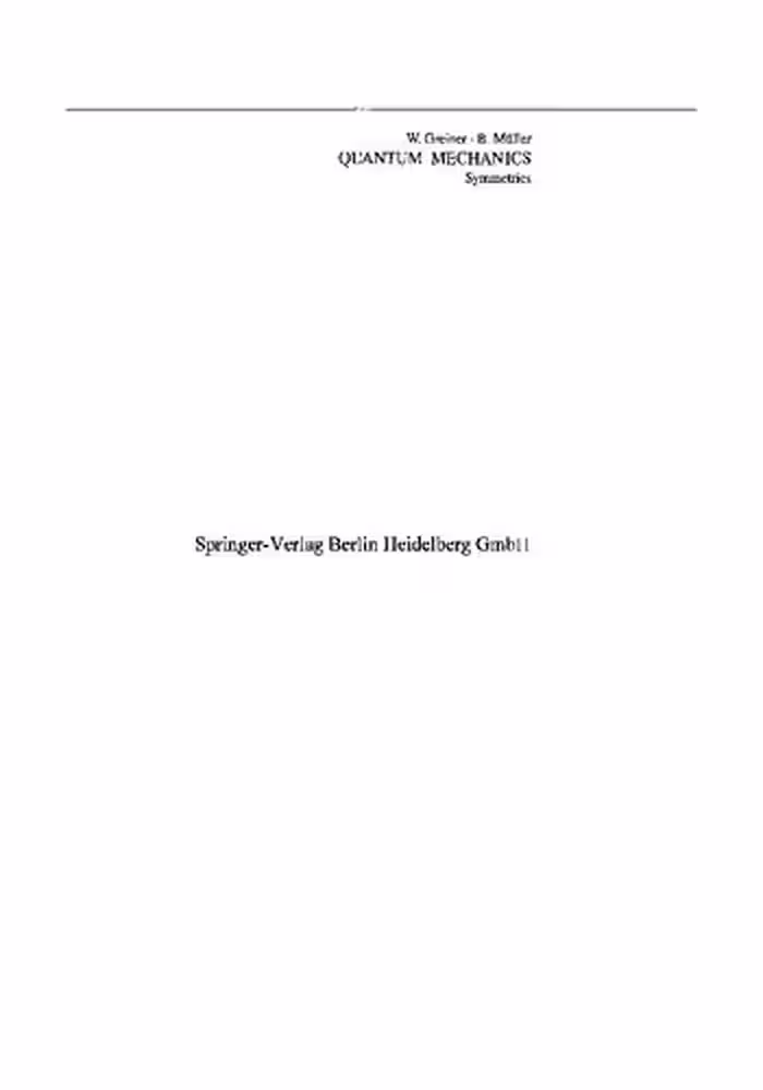 خرید و دانلود نسخه کامل کتاب Quantum Mechanics - Symmetries