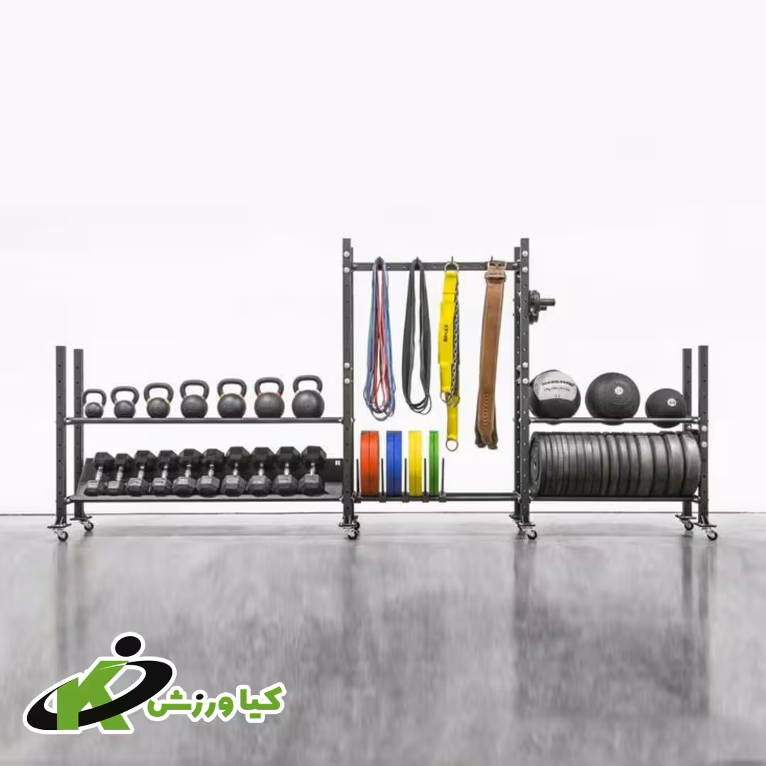 رک تجهیزات و اکسسوری باشگاهی مدل چرخ دار
