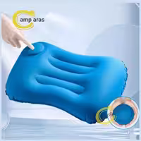 بالش بادی اتوماتیک سفری Air Pillow-20 روکش مخمل - کمپ آراس