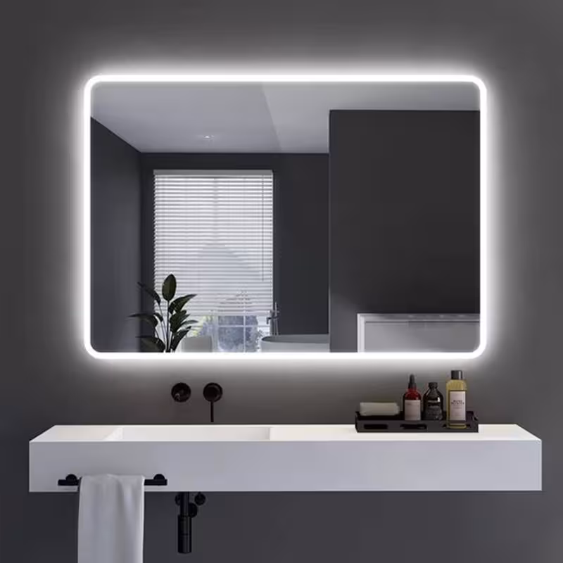 آینه سرویس بهداشتی مدل مستطیل افقی بک لایت  کد wr70 | کالا مکس